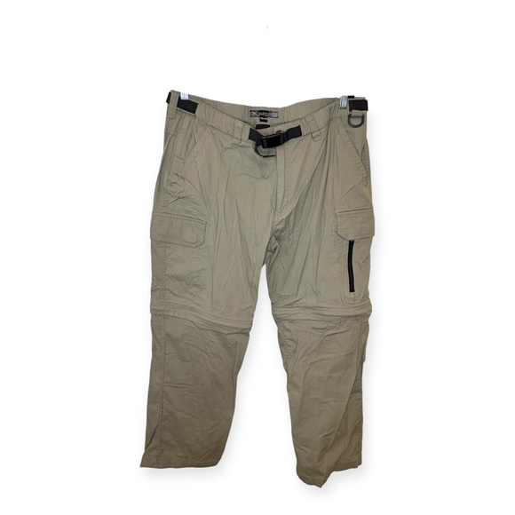BC Clothing Men’s Hiking Cargo Pants | XXL X 30 | Khaki Zip Off Shorts Gorpcore - Picture 1 of 8